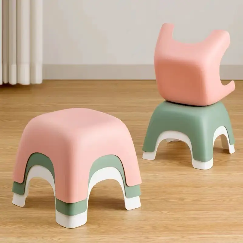 Children's Four-Legged Colorful Stool Non-Slip Thickened Plastic - Image 10