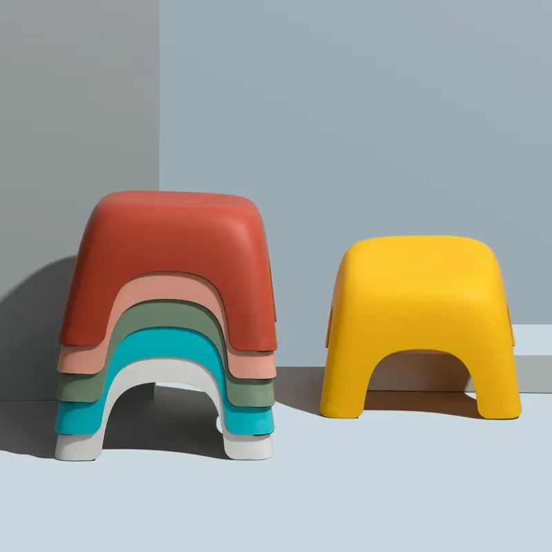 Children's Four-Legged Colorful Stool Non-Slip Thickened Plastic - Image 12
