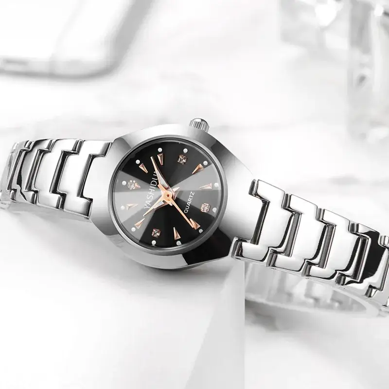 Rose Gold Ladies Quartz Watch with Diamond Dial - Image 6