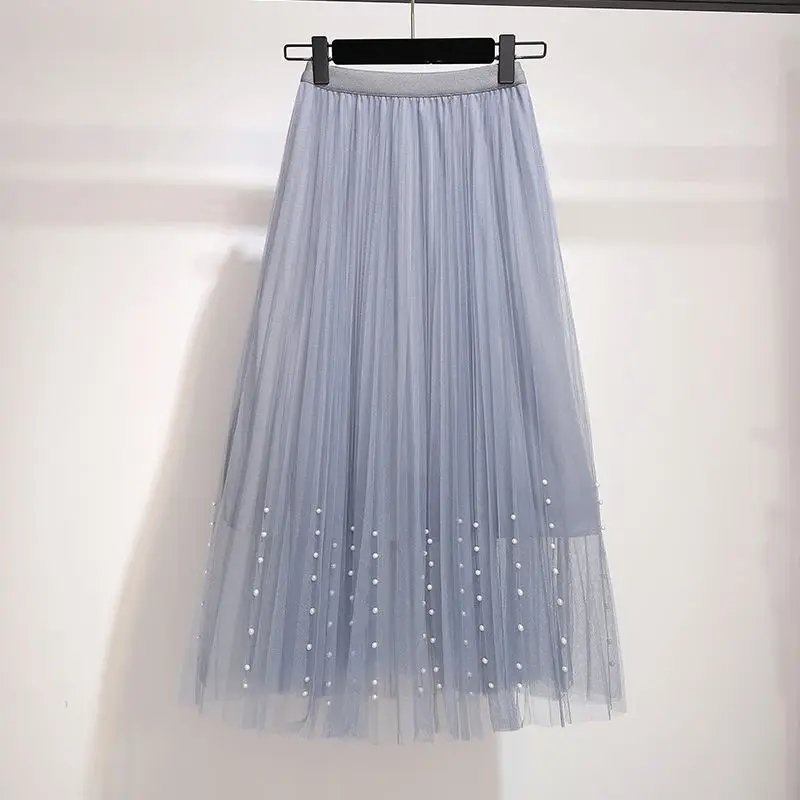 Plus Size Beaded Pleated Skirt for Chubby Women - Image 4