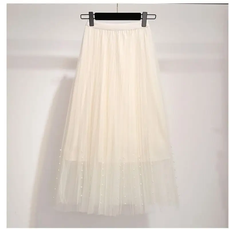 Plus Size Beaded Pleated Skirt for Chubby Women - Image 5