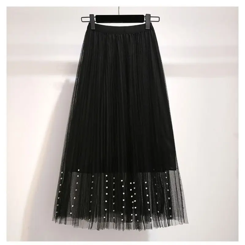 Plus Size Beaded Pleated Skirt for Chubby Women - Image 6