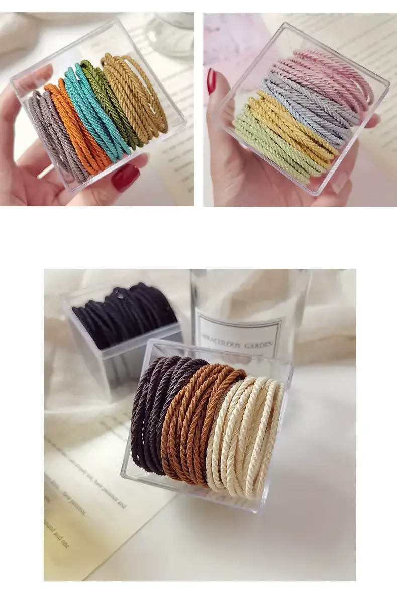 Black Elastic Rubber Hair Rope for Women — feature 13