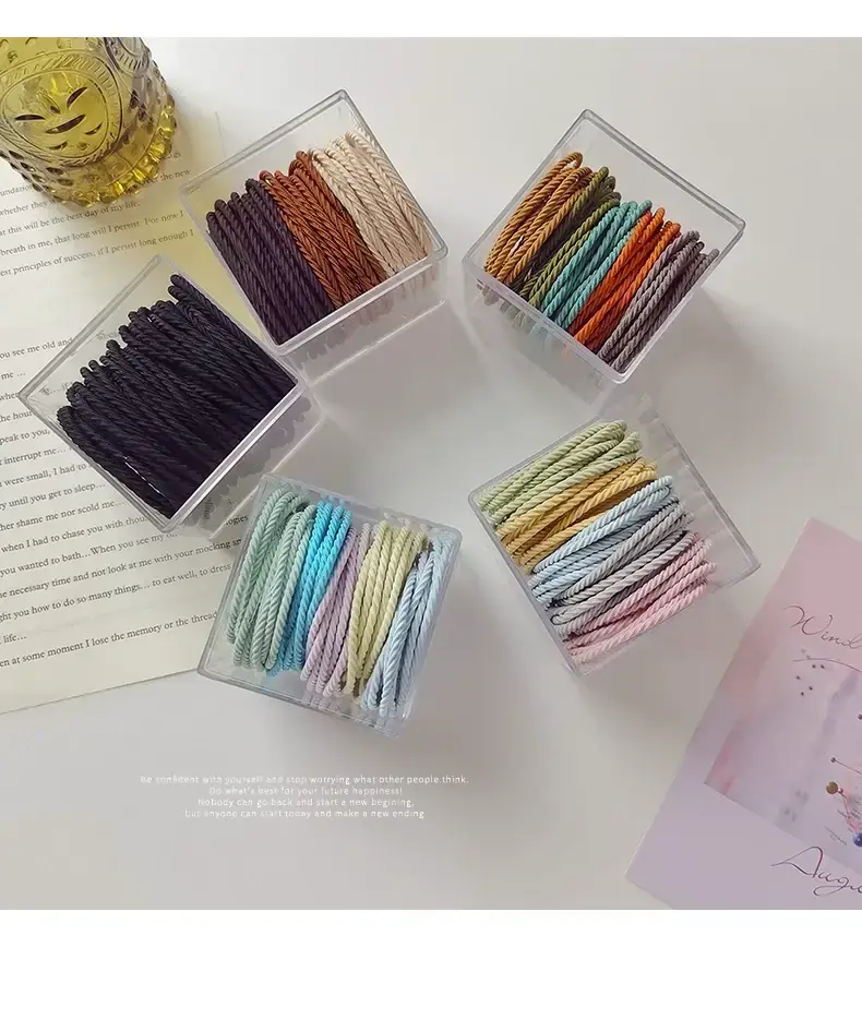 Black Elastic Rubber Hair Rope for Women — feature 3