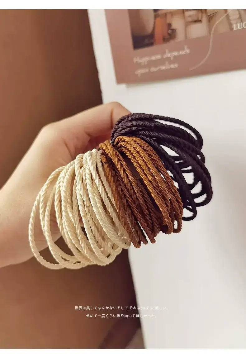 Black Elastic Rubber Hair Rope for Women — feature 6