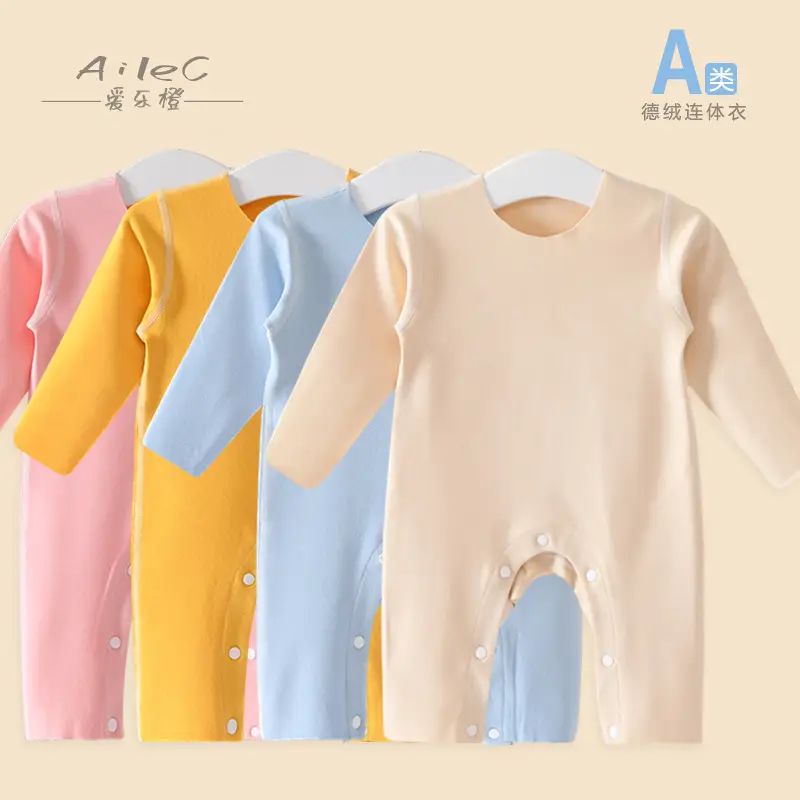 Baby Velvet Sheath Jumpsuit Pink Newborn Warm - Image 6