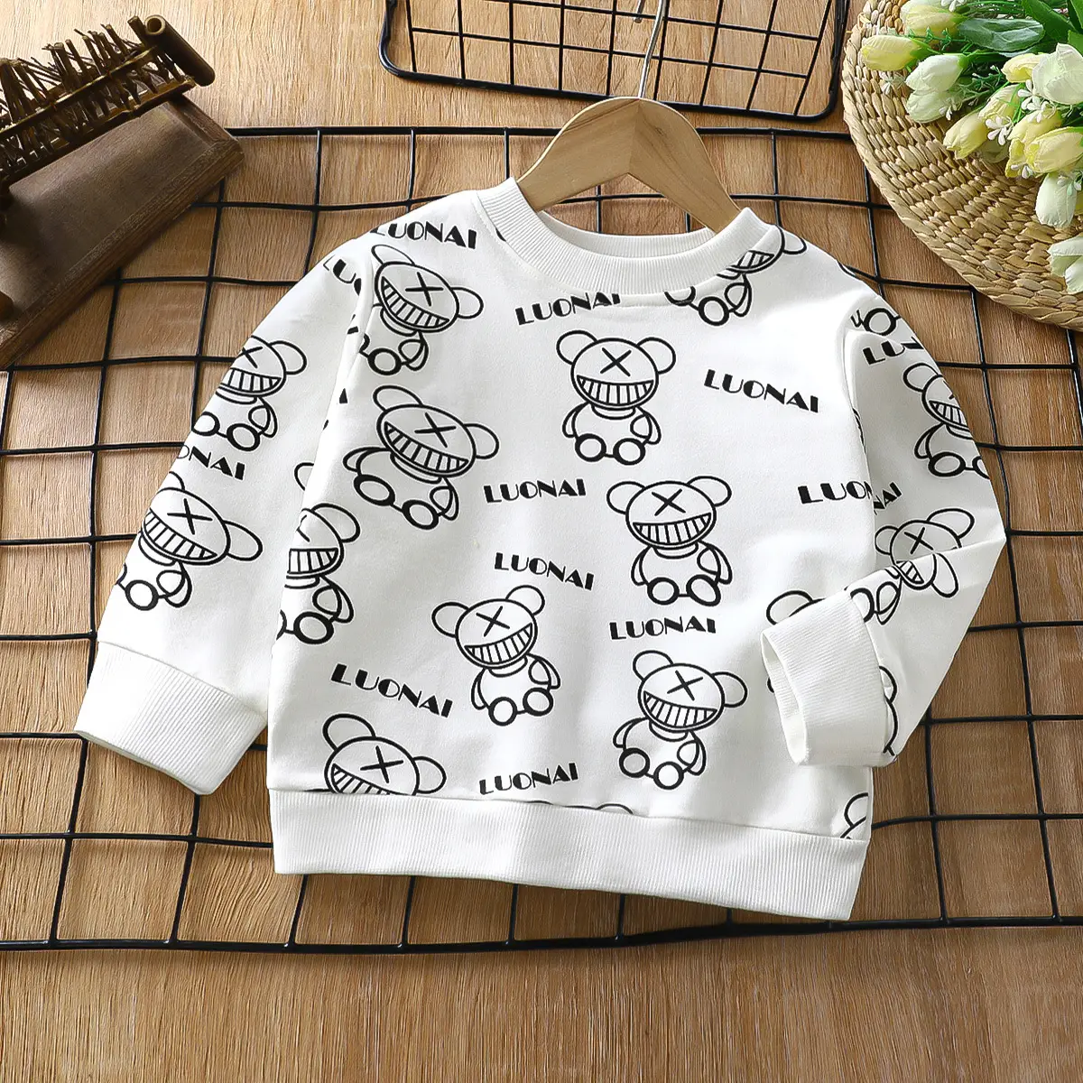 Red Rainbow Graphic Kids Sweatshirt 2025 Cotton - Image 11