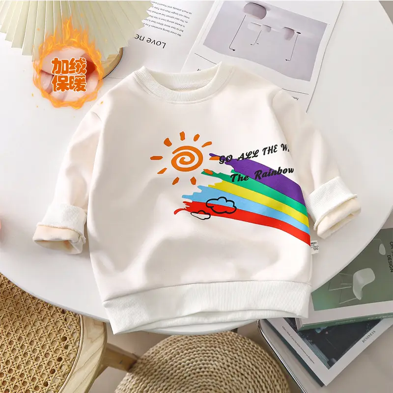Red Rainbow Graphic Kids Sweatshirt 2025 Cotton - Image 18
