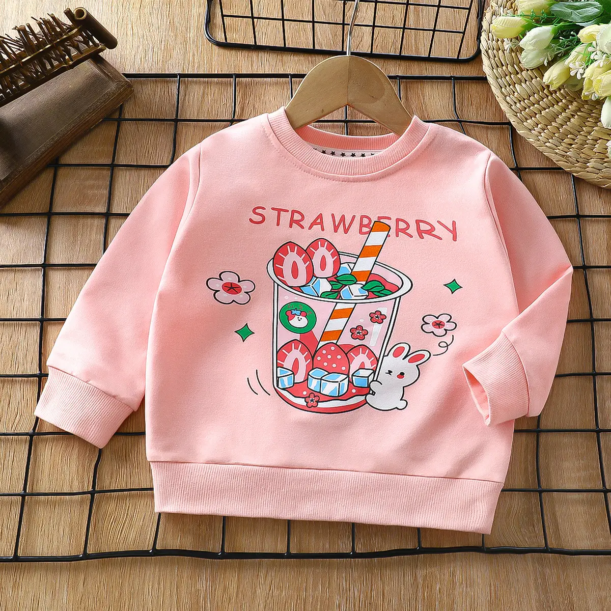 Red Rainbow Graphic Kids Sweatshirt 2025 Cotton - Image 3