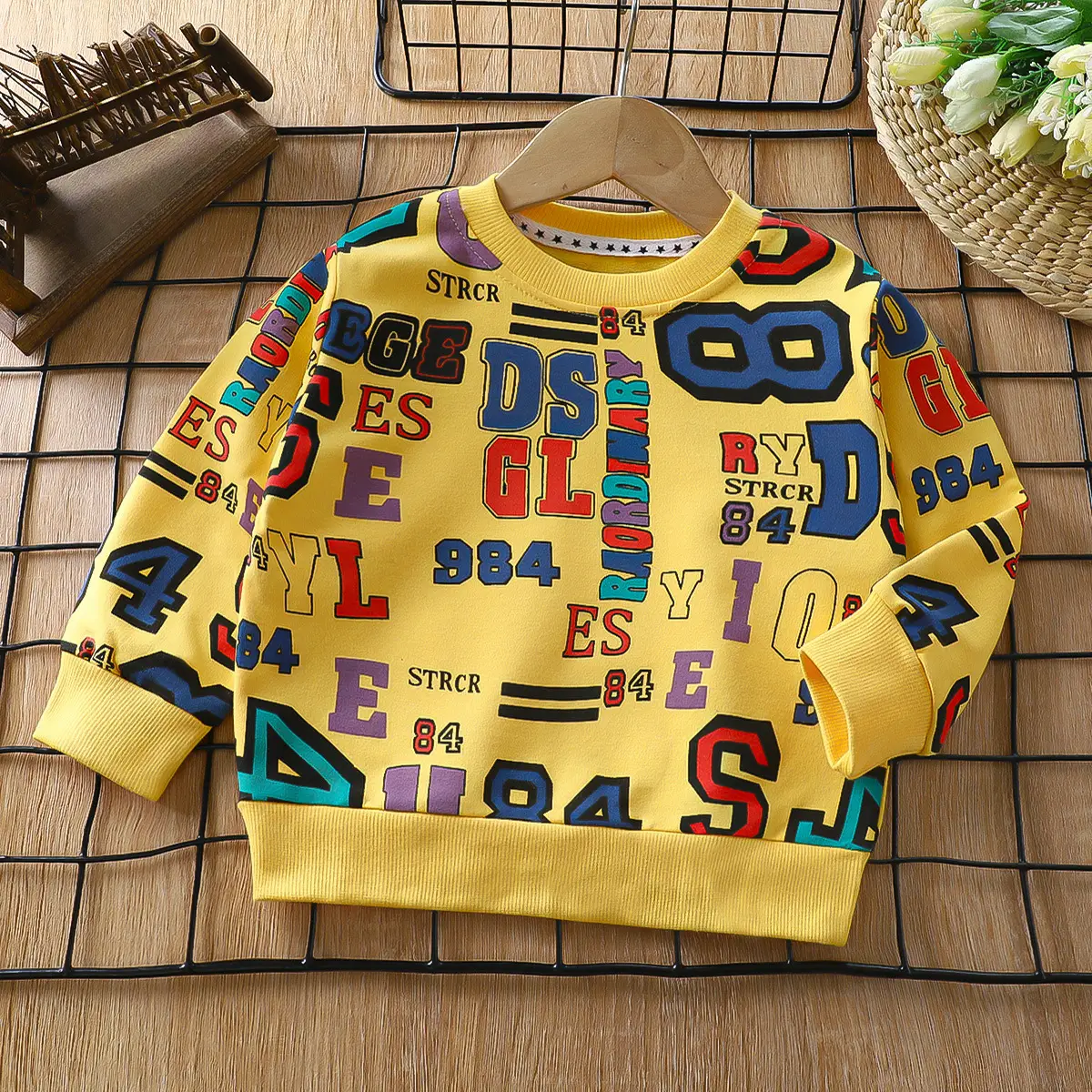 Red Rainbow Graphic Kids Sweatshirt 2025 Cotton - Image 7