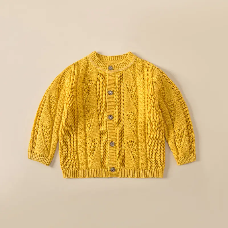 Light Blue Knit Cardigan for Boys Girls Spring Autumn - Image 2