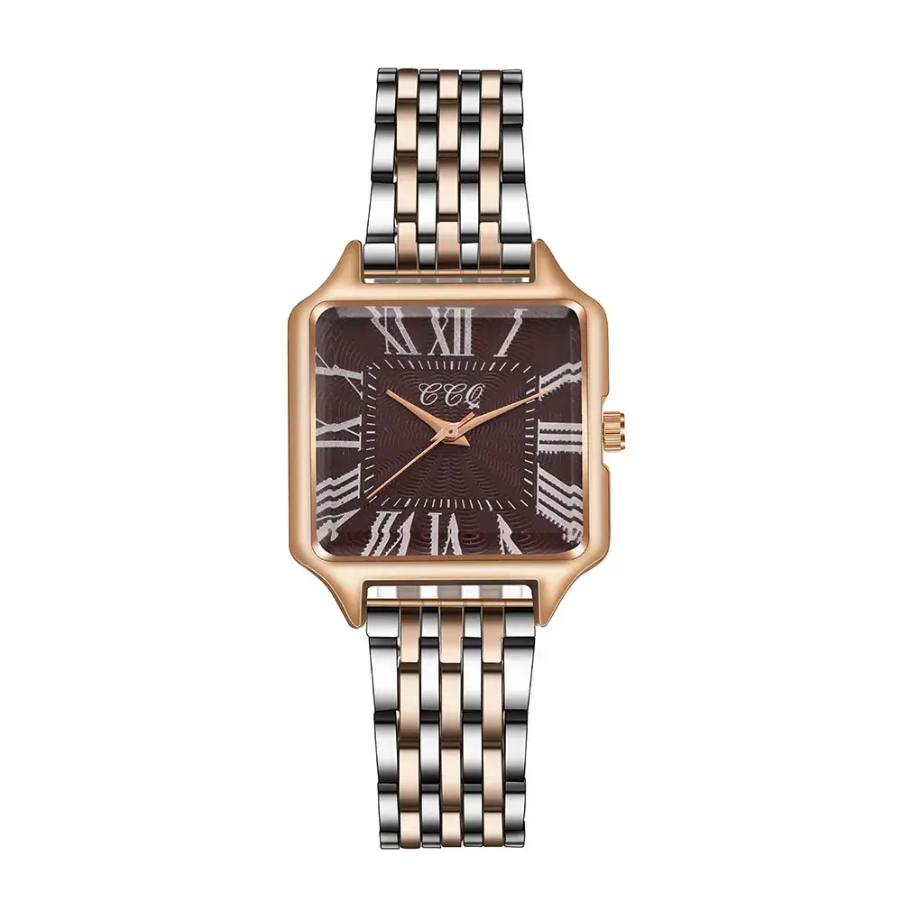 Women's Quartz Watch with Rose Gold Case & Steel Band