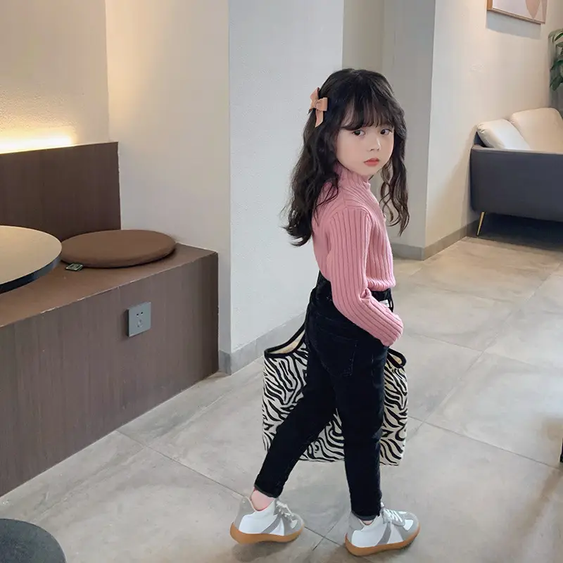 Girls Knitted Shirt Black Sweater Baby 2026 - Image 3