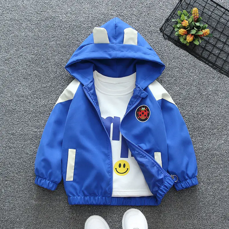 Blue Minion Hooded Zipper Coat for Boys Spring 2025 - Image 5