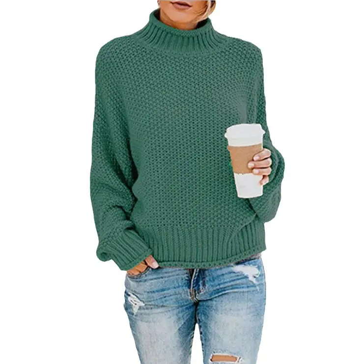 Women Loose Sweater Orange 2023 Winter Long Sleeve - Image 17