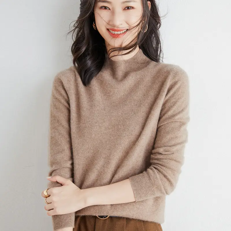 Women Wool Blottom Turtleneck Sweater Black - Image 16