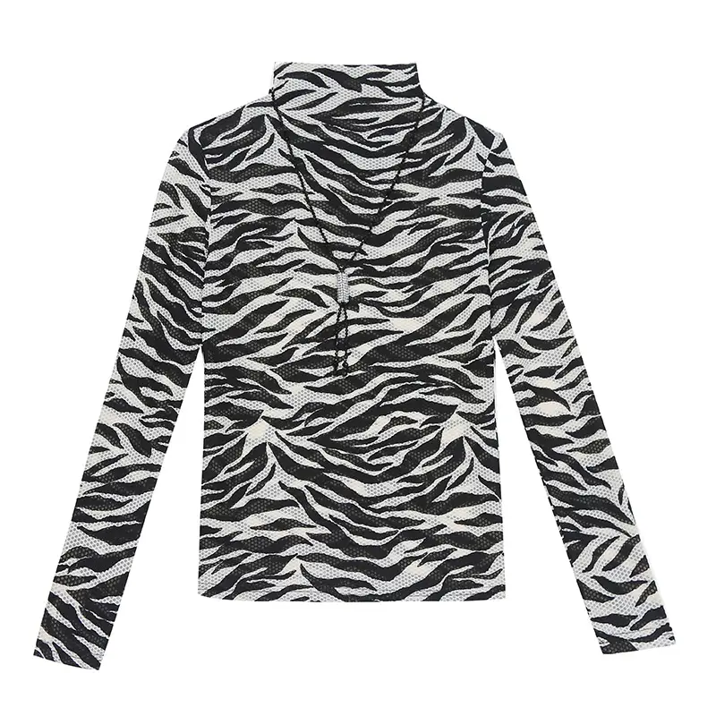 2025 Ban Horse Jacquard High Neck Slim Fit Top - Image 11