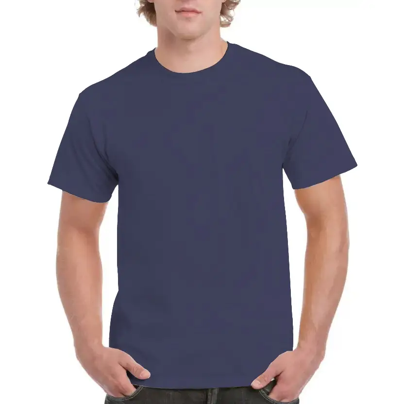 Pure Cotton Green Men's T-Shirt Short Sleeve Export Large