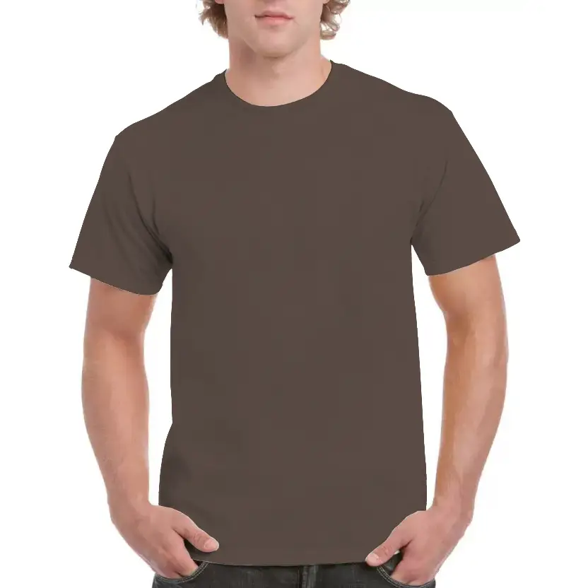 Pure Cotton Green Men's T-Shirt Short Sleeve Export Large