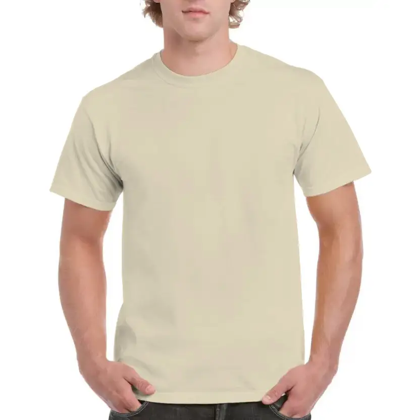 Pure Cotton Green Men's T-Shirt Short Sleeve Export Large