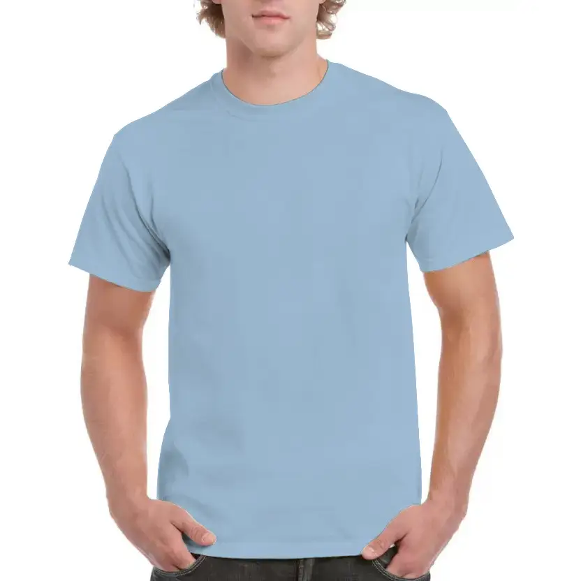 Pure Cotton Green Men's T-Shirt Short Sleeve Export Large