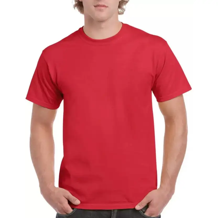 Pure Cotton Green Men's T-Shirt Short Sleeve Export Large