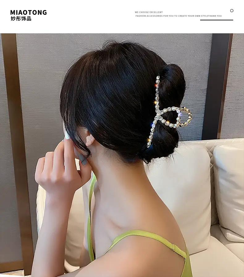 Pearl Hairpin Clip for Women Large Plate — feature 4