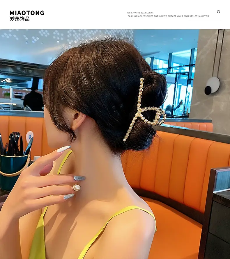 Pearl Hairpin Clip for Women Large Plate — feature 9