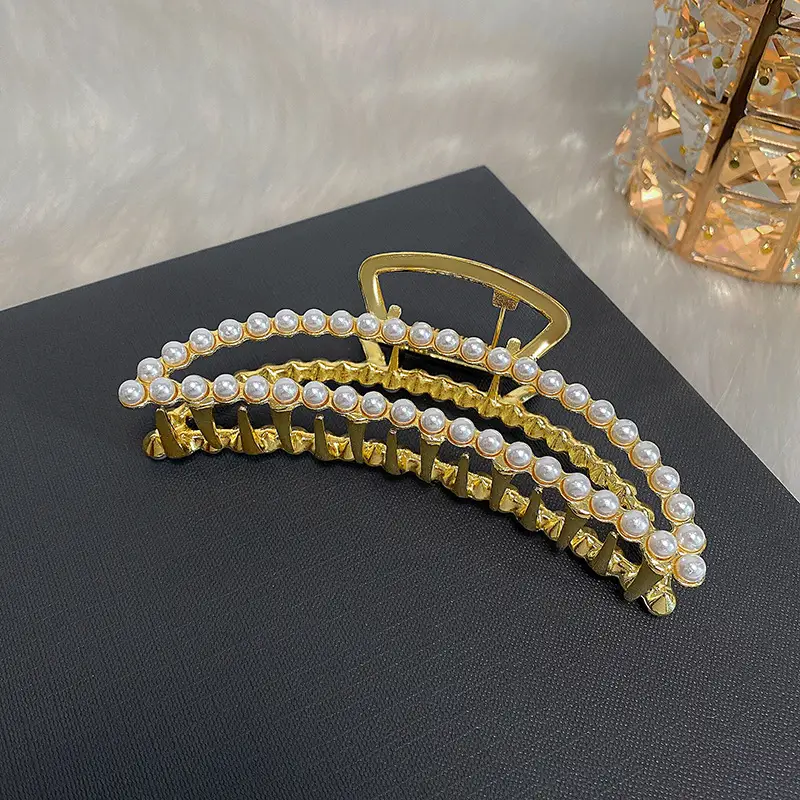 Pearl Hairpin Clip for Women Large Plate - Image 4