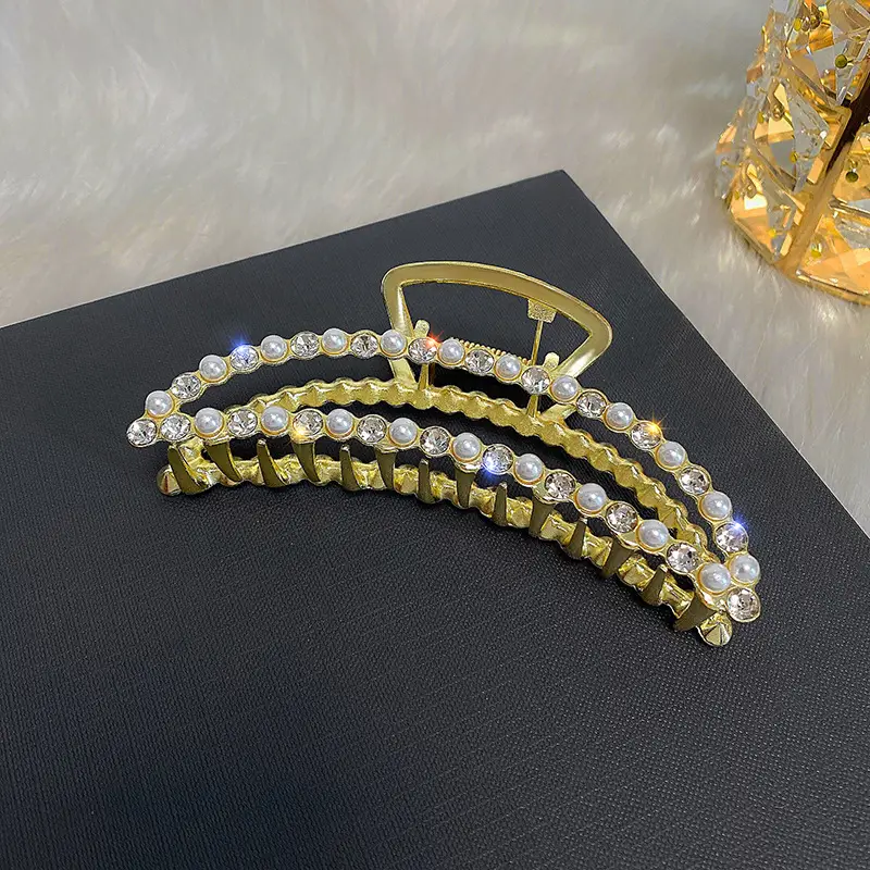 Pearl Hairpin Clip for Women Large Plate - Image 5