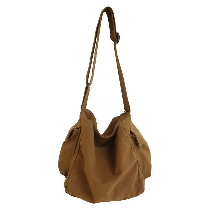 Men Pure Color Canvas Shoulder Bag 2025 Summer - Image 4