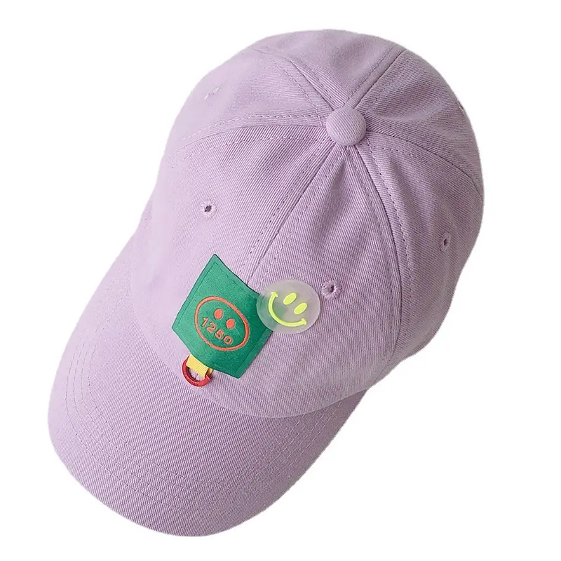 Baby Cap Smiley Embroidered Spring Autumn Multi Color