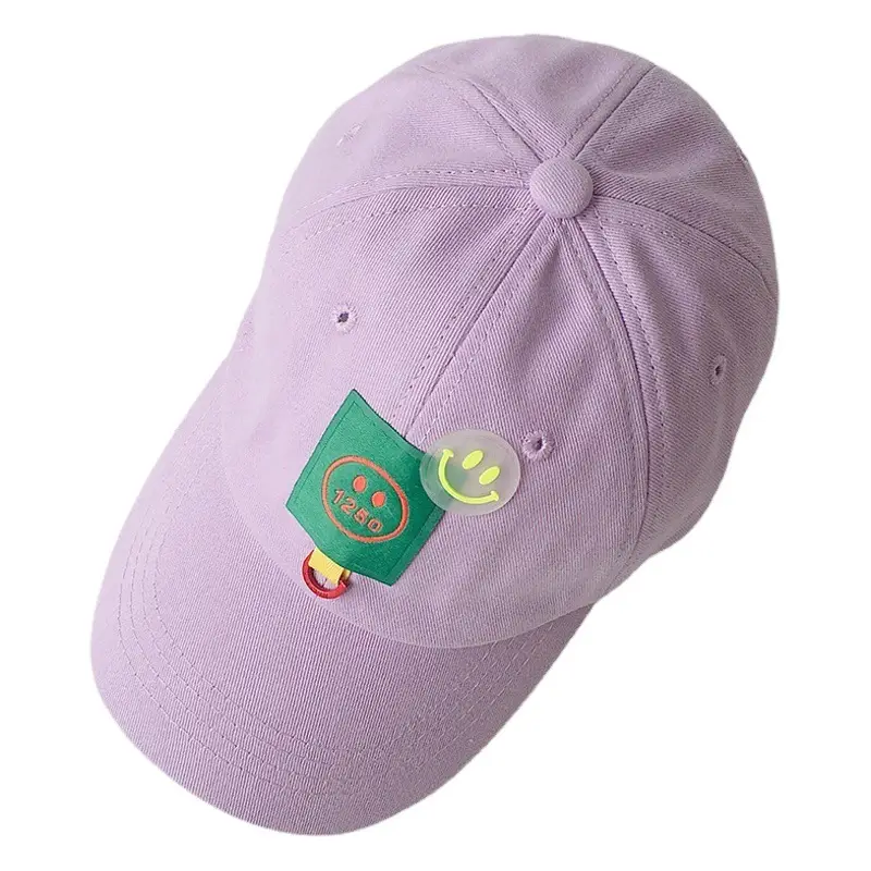 Baby Cap Smiley Embroidered Spring Autumn Multi Color