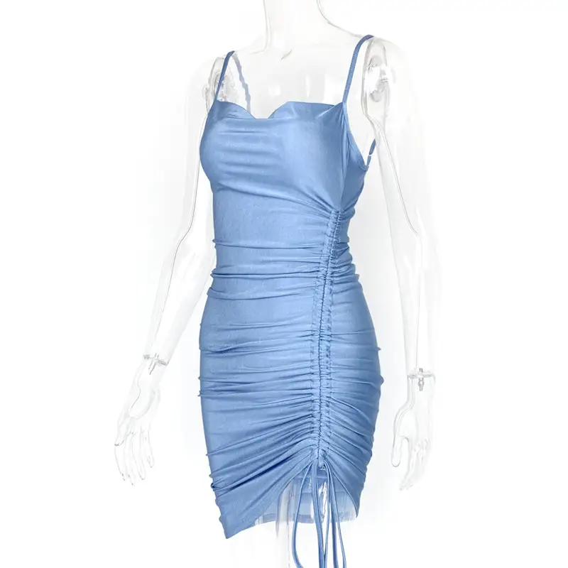 Women's Pink Drawstring Hip Skirt Dress 2025 — feature 24