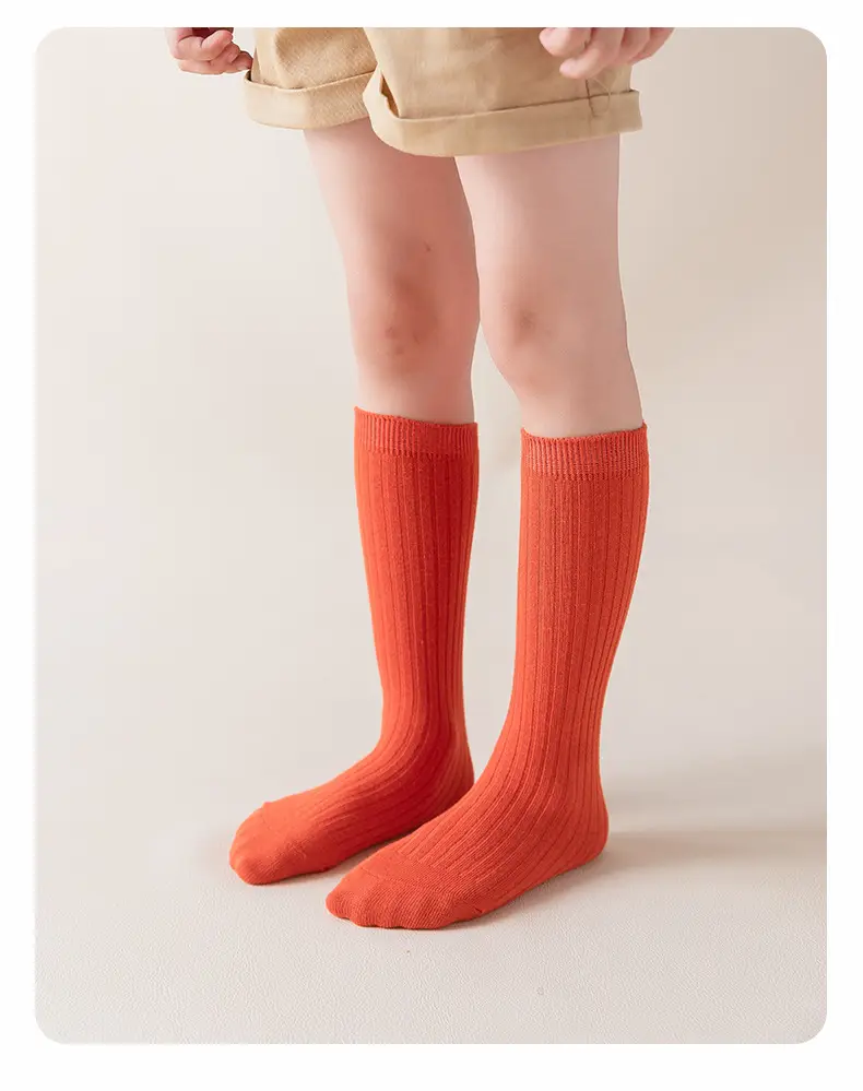 2025 Summer Double-Needle Stockings Green Cotton Baby Socks — feature 16
