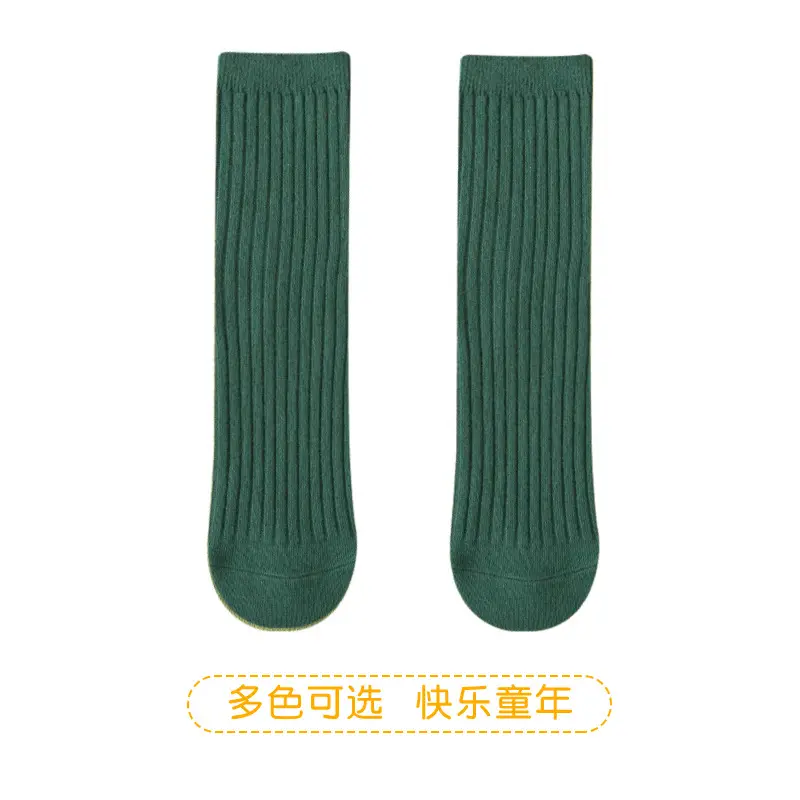 2025 Summer Double-Needle Stockings Green Cotton Baby Socks - Image 12