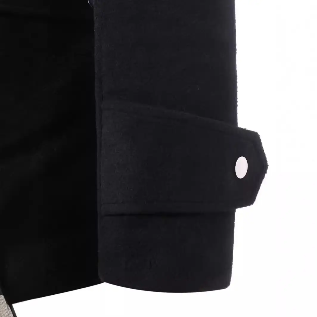 Men's Black Oblique Zipper Jacket with Card Collar - Image 6