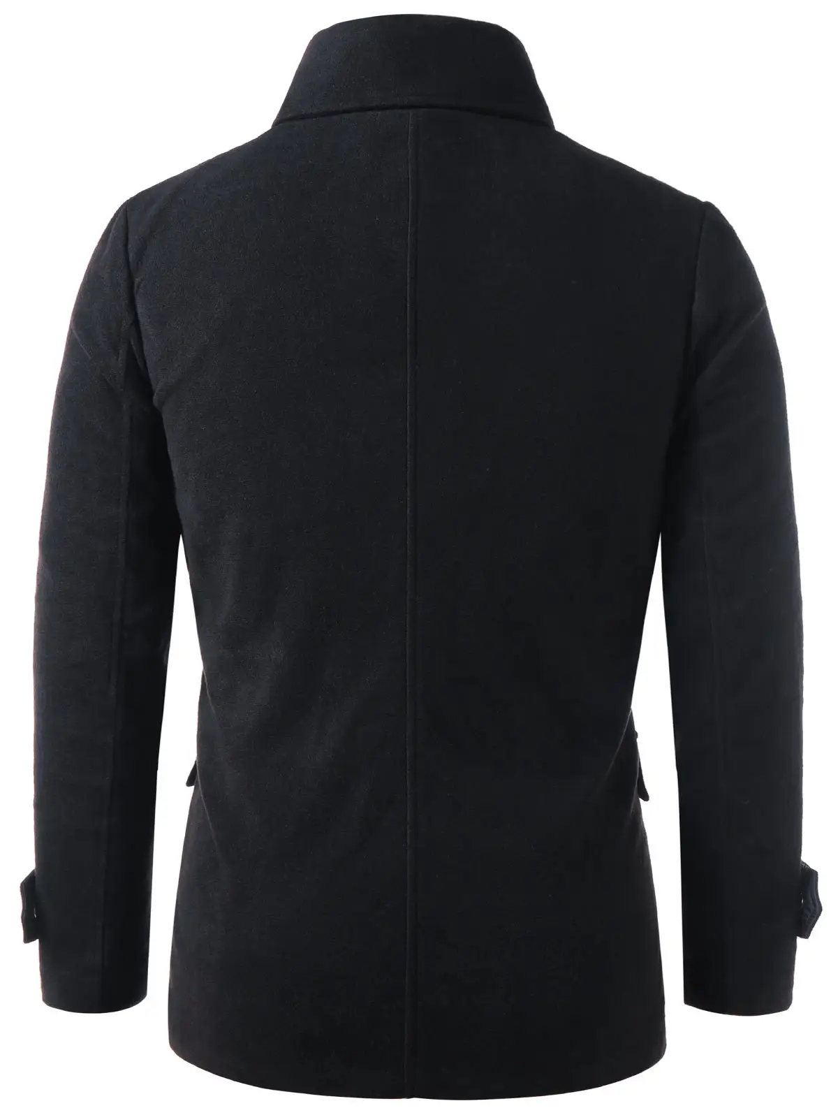 Men's Black Oblique Zipper Jacket with Card Collar — feature 4