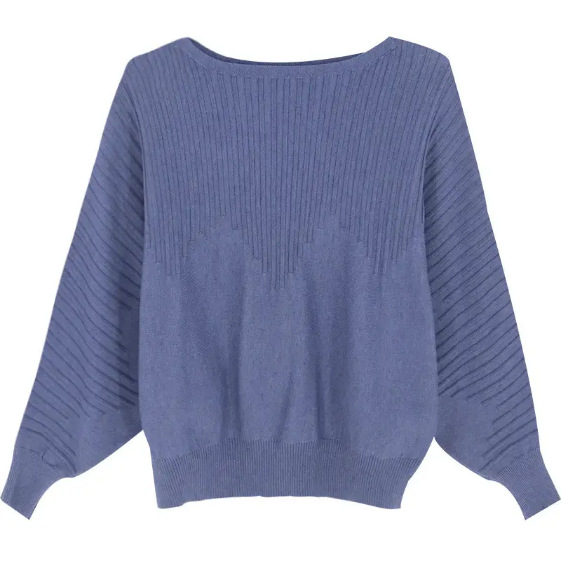 Women's Long Sleeve Knitted Sweater White Loose Lazy Style - Image 14