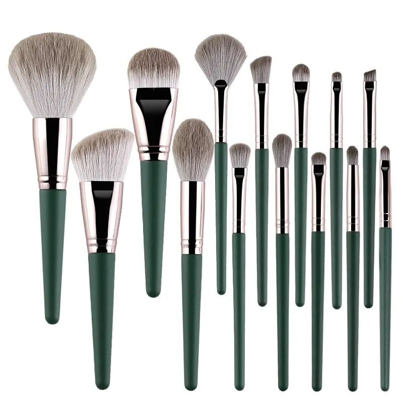 Green Cloud Makeup Brush Set 185mm - Image 11