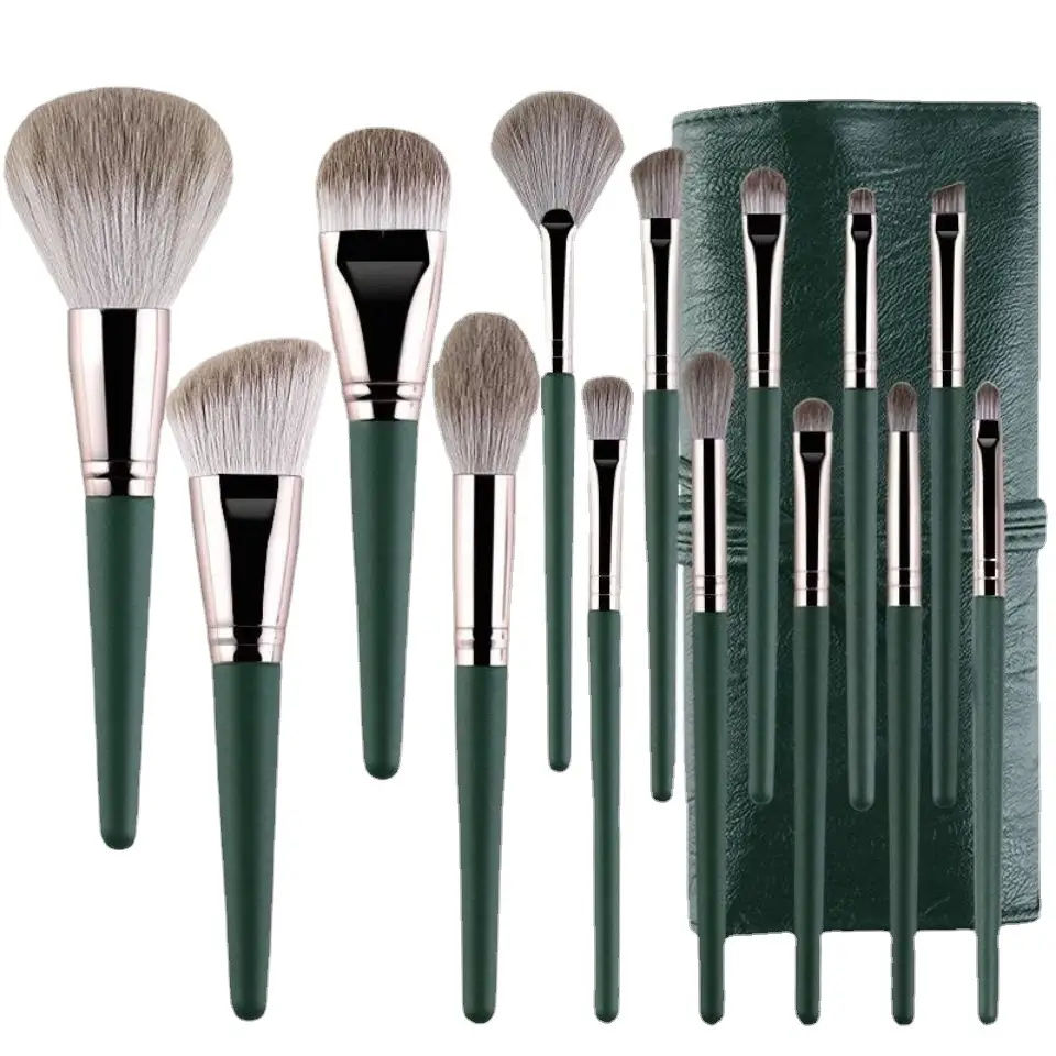 Green Cloud Makeup Brush Set 185mm - Image 10