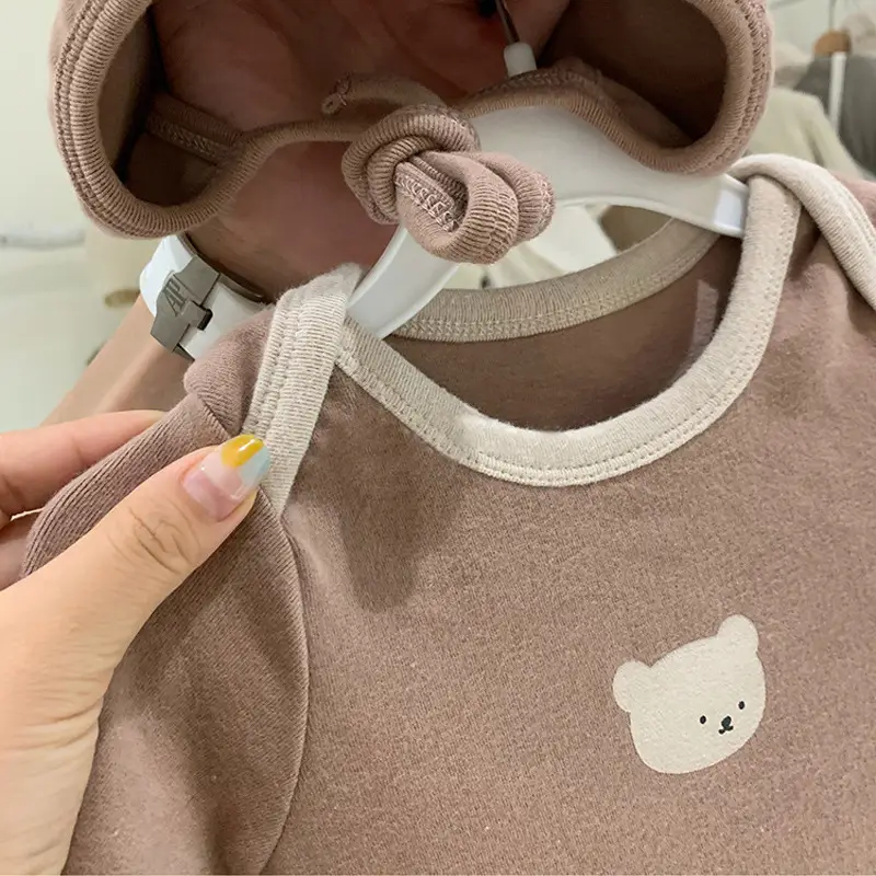 Pink Korean Style Baby Long Sleeve Jumpsuit for Newborn — feature 10