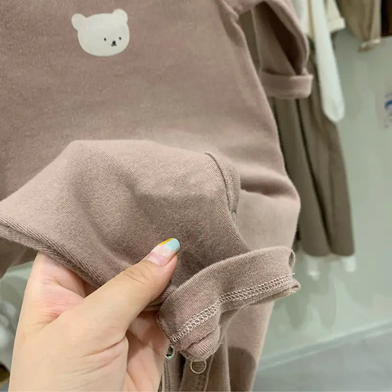 Pink Korean Style Baby Long Sleeve Jumpsuit for Newborn — feature 9