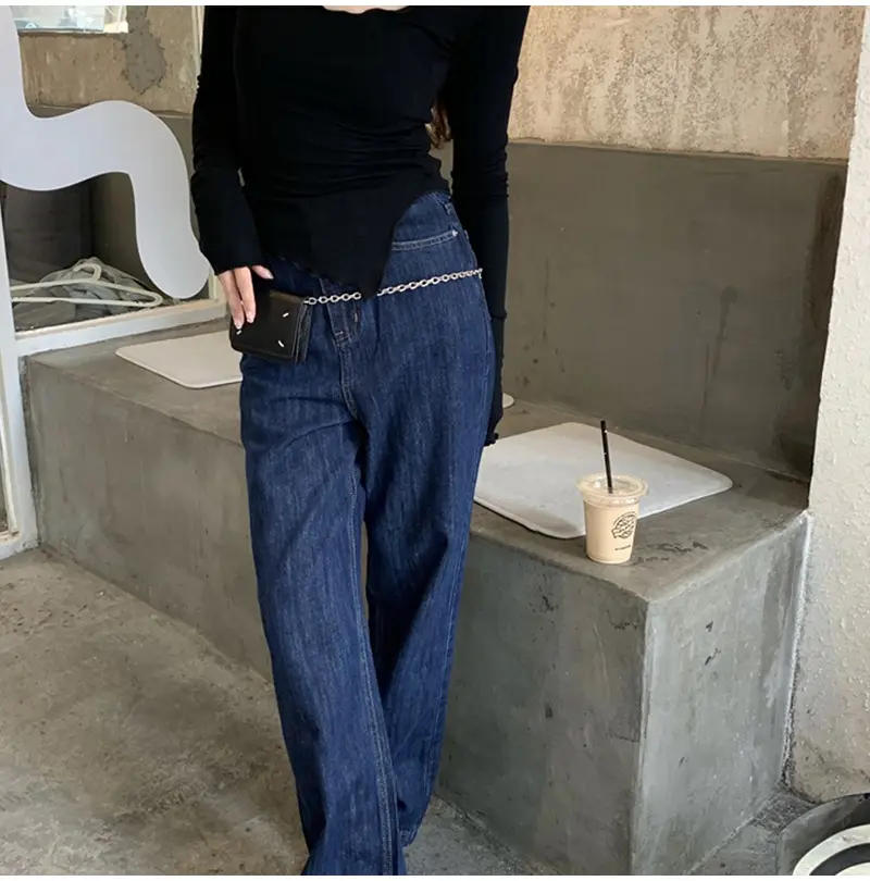 Women Black Long Sleeve Crop Top with Belt — feature 12