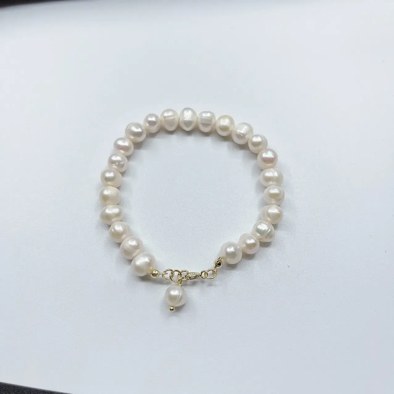Natural Pearl Bracelet for Women 6-7mm Gold Light - Image 2