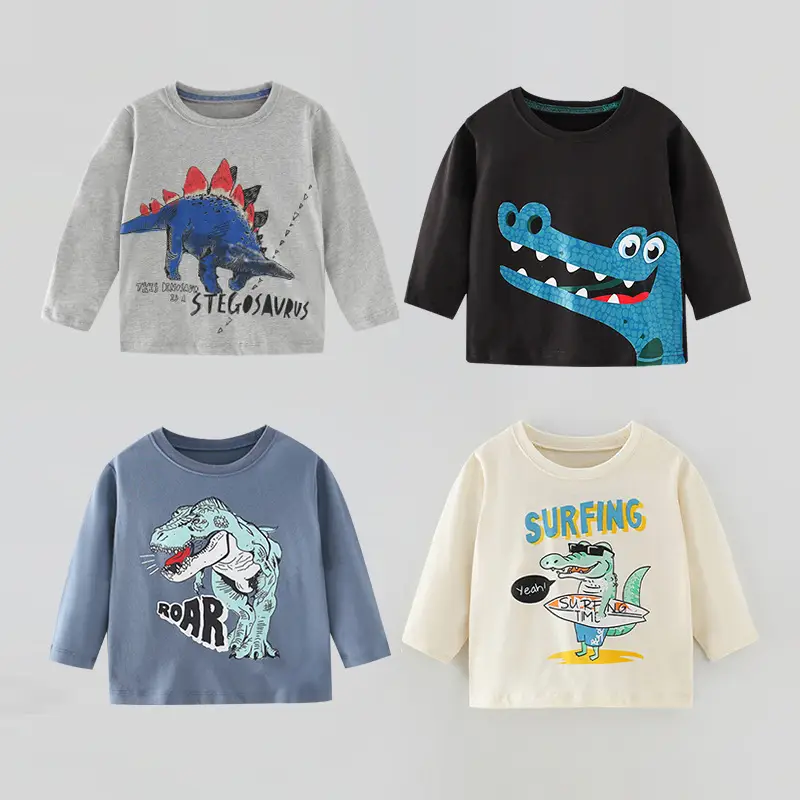 Kids Red Striped One Piece T-Shirt Long Sleeve Cotton - Image 20