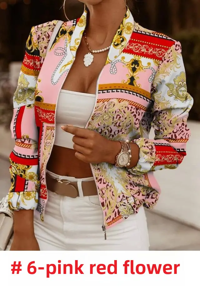 2024 Khaki Plaid Long Sleeve Zipper Jacket