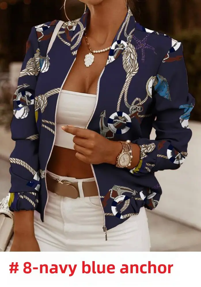 2024 Khaki Plaid Long Sleeve Zipper Jacket