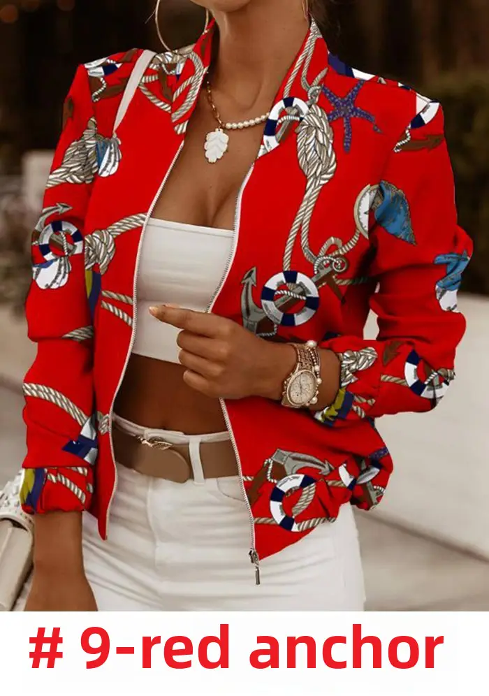 2024 Khaki Plaid Long Sleeve Zipper Jacket