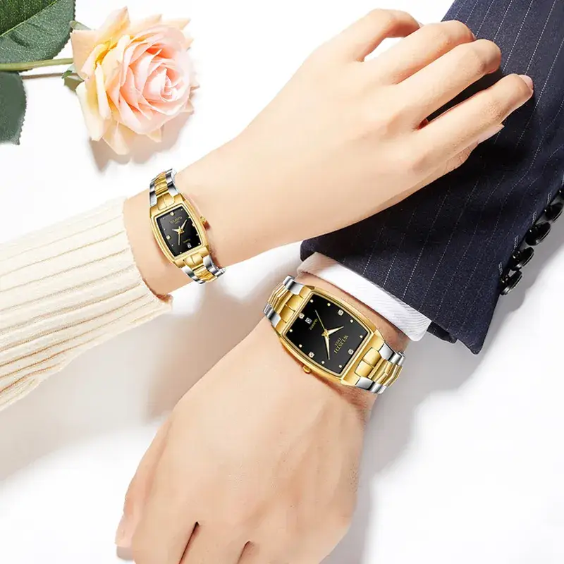 Walis Square Steel Band Luminous Quartz Watch - Image 2